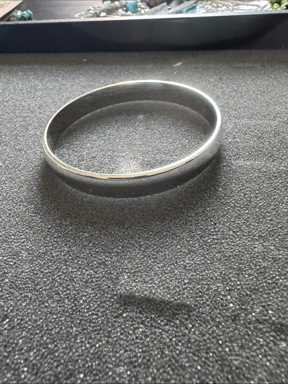 Vintage Monet Silver-tone Smooth Dome Bangle Bracelet